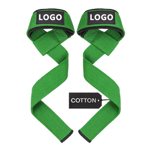 Durable Deadlift Strap Fitness Custom Logo Wrist Straps Weightlifting Gym Weight Lifting Straps With Neoprene Padded