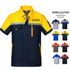 Wholesale High Quality Working Clothes Durable Uniform Set Workwear Custom Design Short/long Sleeves Work Jacket Men