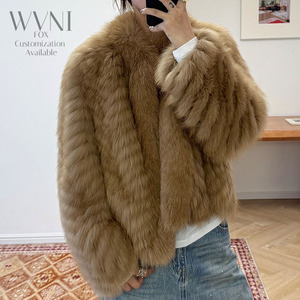 Real Fur Coat Women Fox Fur Jacket Winter Pelt Stitched Ladies Overcoat Trending Product 2026