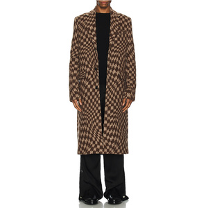 OEM Custom Winter Fashion Casual Oversized Long Sleeves Woolen Coat for Man