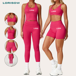 Wholesale Quick Dry Women's Sports Outfit Set Custom Fitness Gym Set of 2