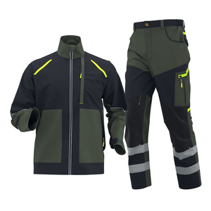 Customized Factory Rip-Resistant Work Wear Construction Workshop Uniforms With Reflective Strips Men Workwear Overalls