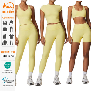 Aoyema Slim-Fit Yoga Set Contoured Back Workout Set