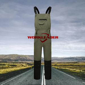 Customized Unisex Breathable Plus Size Contrast Color Bib Overall Work Coverall Uniform for Construction Engineers