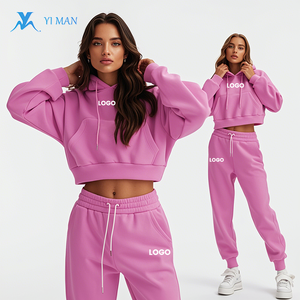 OEM Round Neck Running Tracksuit Two Piece Activewear Set