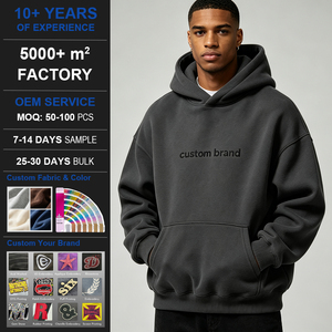 Wholesale Quality Puff Printing Heavyweight Cotton Men's Hoody Oversized Custom Print Luxury Pullover Cotton Custom Hoodies